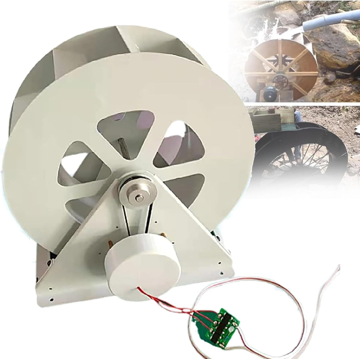 Hidrogenerador de baja velocidad 100 W - Equipo para generación eléctrica fuera de la red - Potencia de salida de 100 W - Para iluminación exterior doméstica y sistemas autónomos