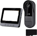 OPTEPYOE videoportero negro - Pantalla IPS de 4.3 pulgadas y vídeo Full HD 1080p - Intercomunicador y memoria de 32 GB - Bluetooth con cable de carga