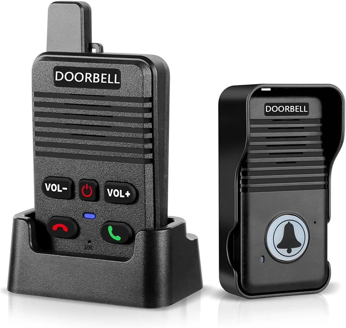 Intercomunicador OPTEPYOE manos libres - comunicación Full Duplex activada por voz - alcance de hasta 500 metros - acabado negro con conexión Bluetooth