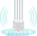 WAVLINK AX3000 punto de acceso WiFi 6 exterior - Doble banda con velocidad de hasta 3000 Mbps - Alimentación PoE para grandes espacios - Función Mesh de largo alcance