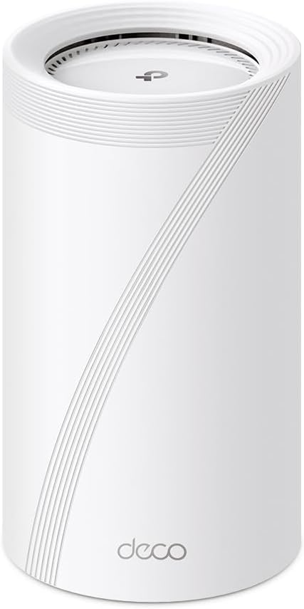 TP-Link Deco BE85 sistema Mesh WiFi 7 - BE19000 tribanda con canales de 320 MHz y banda de 6 GHz - Puerto Ethernet y fibra 10G - Unidad blanca con WPA3 y QoS