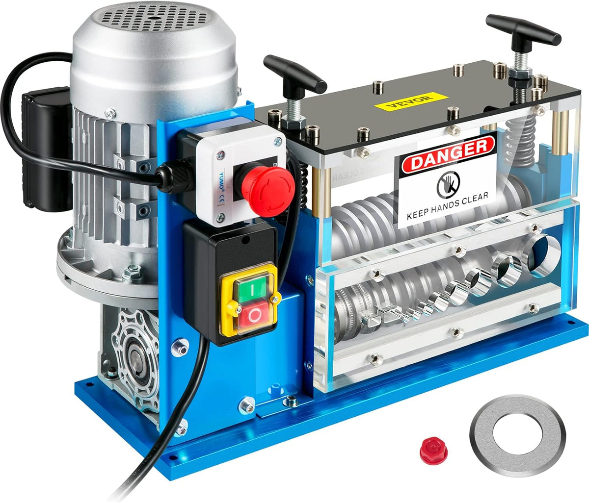 VEVOR SMS-038 Máquina Pelacables Eléctrica 370 W - Herramienta Industrial para Reciclaje de Cables - Aluminio y Acrílico 220 V