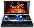 Consola arcade portátil 17,5 pulgadas - 30000 juegos clásicos integrados - Pantalla HD y controles para 2 jugadores - Negra con joystick y alimentación por batería