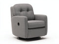 Sillón tapizado 91x88x97 cm - gris y negro - base giratoria para salón