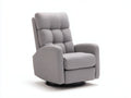Sillón reclinable tapizado 98x91x106 cm - gris y negro - respaldo capitoné para salón