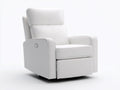 Sillón de piel 96x90x104 cm - blanco y negro - reclinable para salón